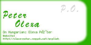 peter olexa business card